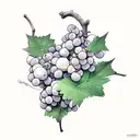 grapes in color tattoo design idea