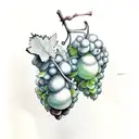 grapes in color tattoo design idea