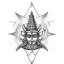 mahadev trishul for back  tattoo design idea