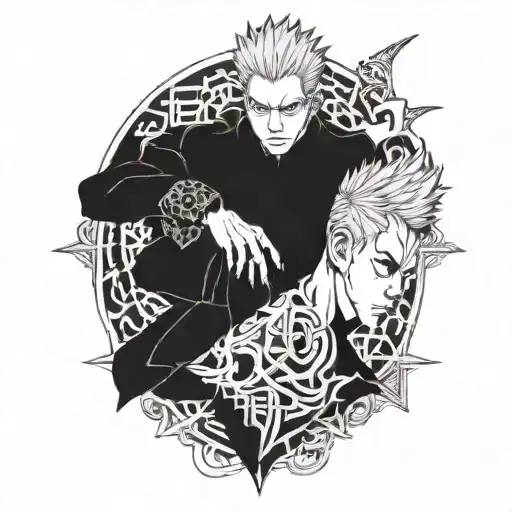 toji fushiguro jujutsu kaisen tattoo design idea
