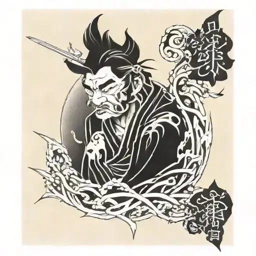 toji fushiguro tattoo design idea