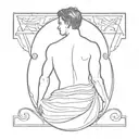 Orpheus looking back tattoo design idea