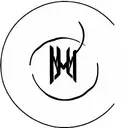 Moon infinity initials M and B tattoo design idea