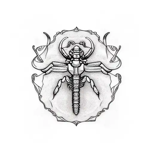 scorpio taurus tattoo design idea