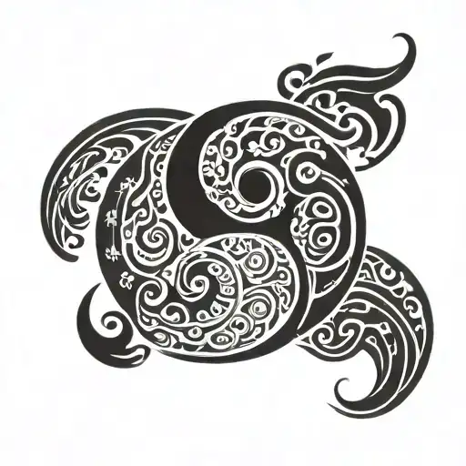 yin and yang symbol tattoo design idea