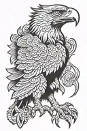 polish Eagle holding tattoo design idea