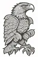 polish Eagle holding tattoo design idea