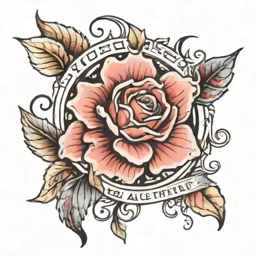 A sketch for a tattoo of a phrase that says "what a big difference there is between falling in love and loving, the first is an ascension tattoo design idea