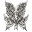 devil's and angel wings tattoo design idea