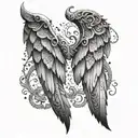 devil's and angel wings tattoo design idea