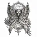 devil's and angel wings tattoo design idea