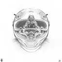 motorbike tattoo design idea