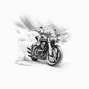 motorbike tattoo design idea
