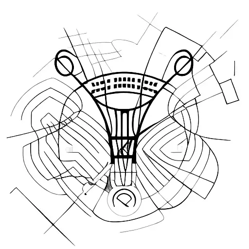Tennis racket and ball  tattoo design idea