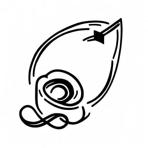 bouteille de rhum avec une corde en clé de sol tattoo design idea