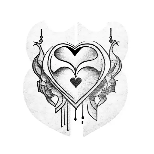 Crying Heart tattoo design idea