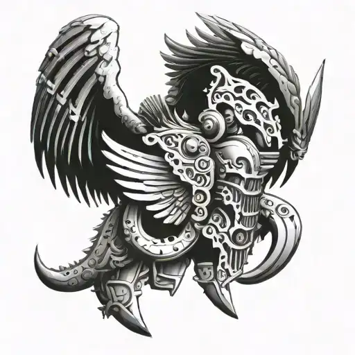 40k Dark Angels tattoo design idea