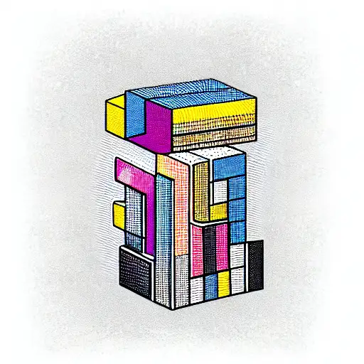 Tetris tattoo design idea