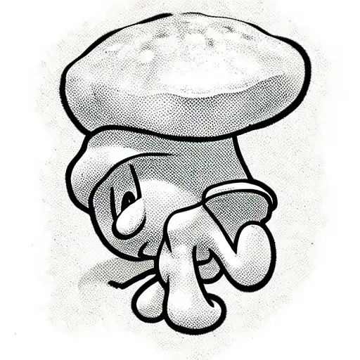 Mushroom from Super Mario tattoo design idea