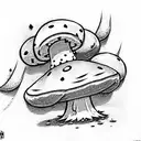 The Level Up Mushroom from Super Mario tattoo design idea