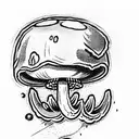 The Level Up Mushroom from Super Mario tattoo design idea
