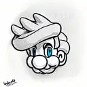 Mushroom from Super Mario tattoo design idea
