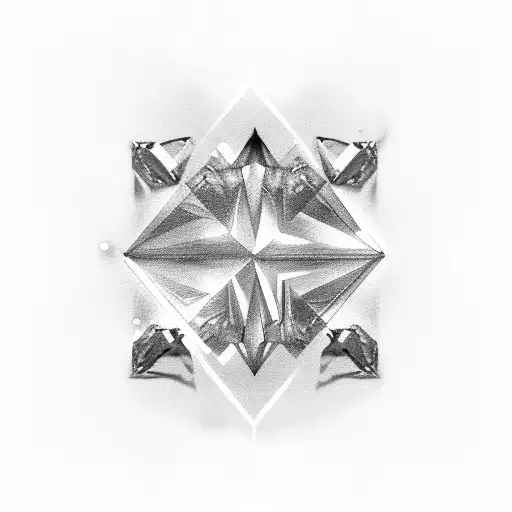  diamonds gold bars scale smoke tattoo design idea