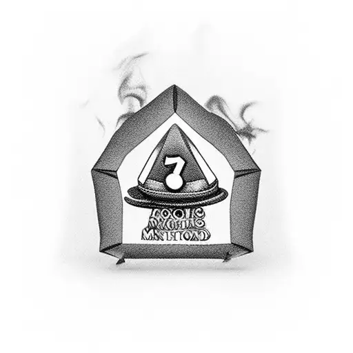 monopoly man diamonds  gold bars scale smoke tattoo design idea