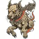 devilsrejects hell hound tattoo design idea