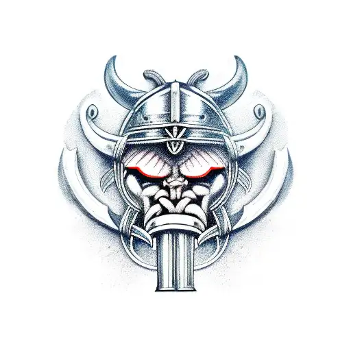 Fullbody Viking's armor tattoo design idea