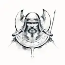 Viking's armor tattoo design idea