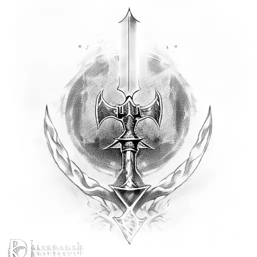 Dark souls knight bowing down with sword tattoo design idea