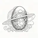 A cosmic egg  tattoo design idea