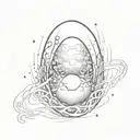 A cosmic egg  tattoo design idea