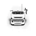 A minimalistic typewriter font spelling out the quote with subtle shading tattoo design idea
