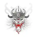 Samurai con espada tattoo design idea