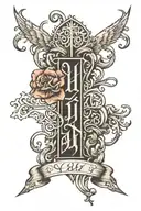 YHWH written tattoo design idea