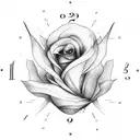 Dove, Clock, Rose tattoo design idea