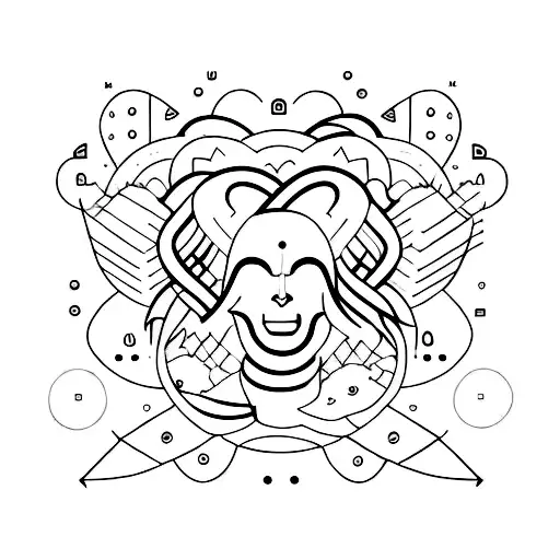 bisexual and polyamorous  tattoo design idea