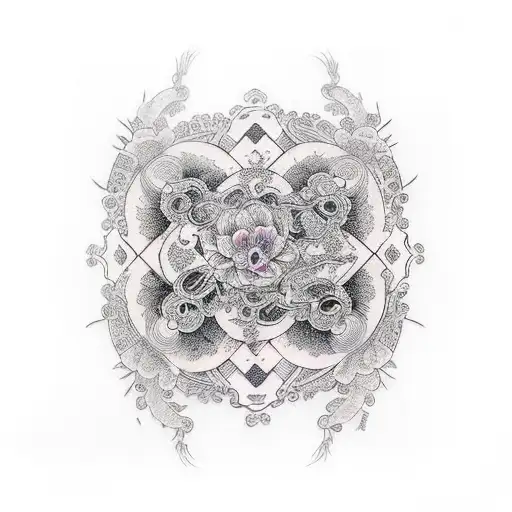 bisexual and polyamorous  tattoo design idea