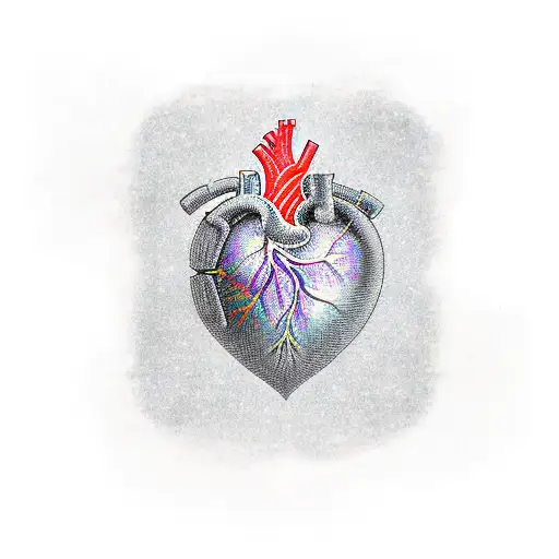 the heart in which there is an infinity sign tattoo design idea