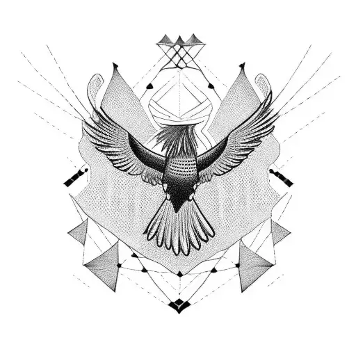 two nordic crows tattoo design idea