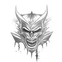 vampire teeth tattoo design idea