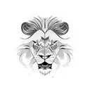 angry lion logo tattoo design idea