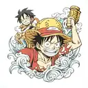 luffy one piece tattoo design idea