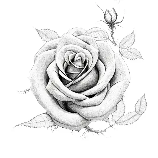 caduceus with rose vines tattoo design idea