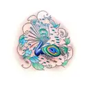 Peacock tattoo design idea
