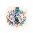 Peacock tattoo design idea