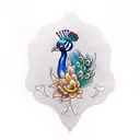 Peacock tattoo design idea