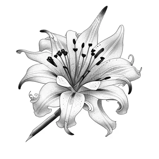 Lily , mum  tattoo design idea